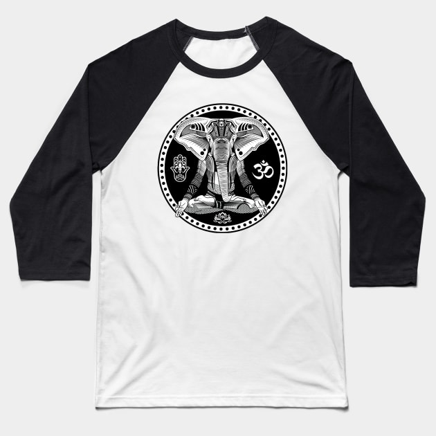 Elephant Buddha Baseball T-Shirt by ELEGANT ATTIRE